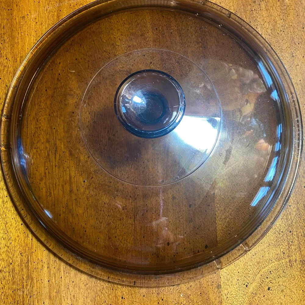 Corning Vision V12C Amber Glass Lid Fit 9 3/8” Openning